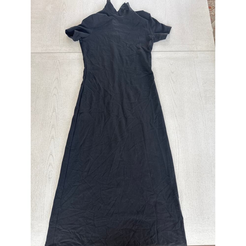 Club Monaco Long LBD Black Dress Turtleneck Basiccore Basics (M)